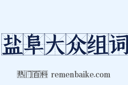 盐阜大众组词是什么意思的图片